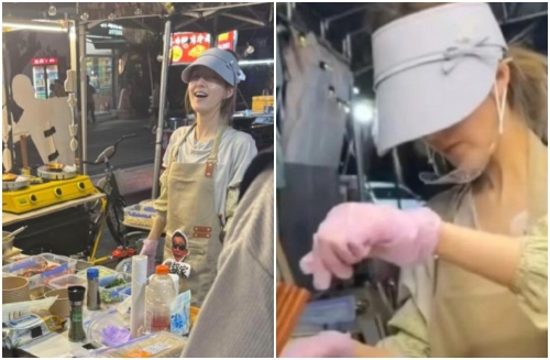 赵露思褪去明星光环“夜市摆摊被捕获” 赵露思褪去明星光环“夜市摆摊被捕获”