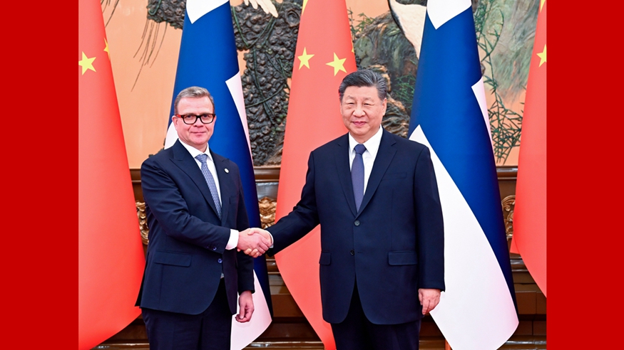 习近平会见芬兰总理 习近平会见芬兰总理