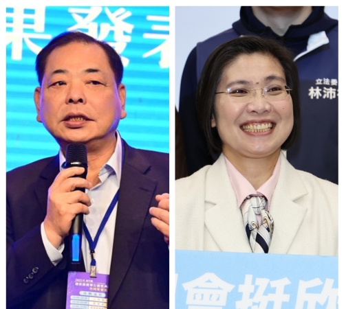 国民党籍新竹县长杨文科年底将卸任，蓝营接班布局随即掀起激烈角力。新竹县副县长陈见贤（左）与蓝委徐欣莹（右）双双表态争取党内提名。（本报资料照）