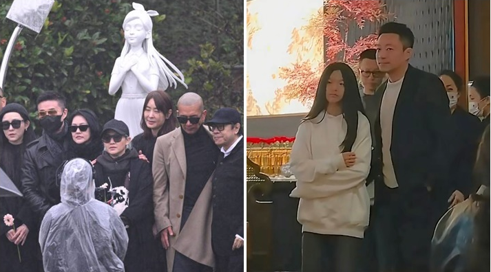 大S雕像揭幕两子女无影