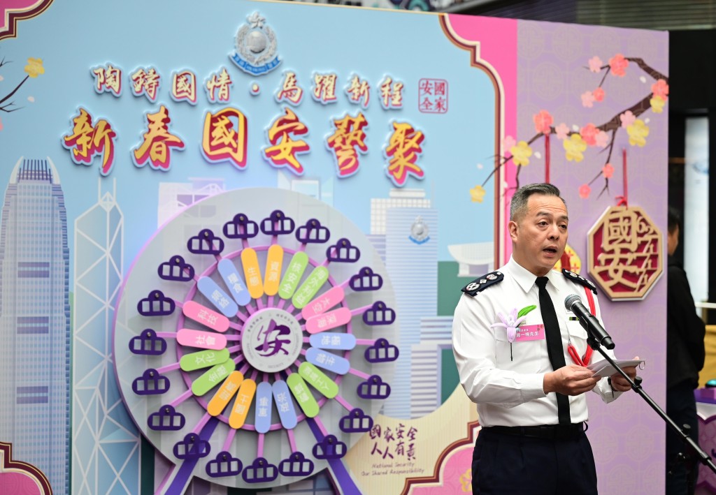 警务处处长周一鸣于开幕礼上致辞。 警务处处长周一鸣于开幕礼上致辞。