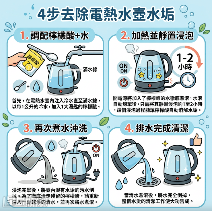 就能让满布陈年水垢的电热水壶瞬间焕然一新