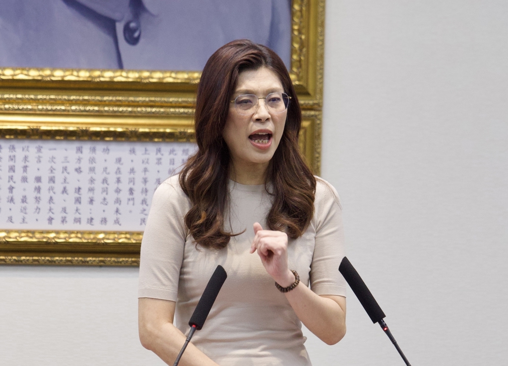 国民党主席郑丽文。 国民党主席郑丽文。