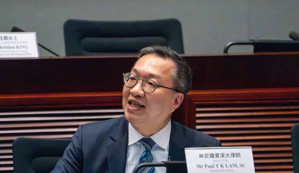 律政司司长林定国。