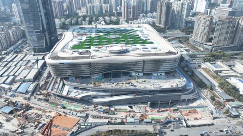 新皇岗口岸的联检大楼建筑工程已经基本完成。