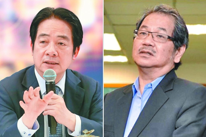 赖清德（左）、吴乃仁（右）。